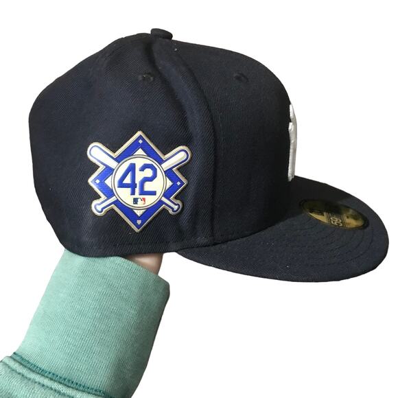 New era New York Yankees fitted hat Jackie Robinson 7 1/2 - Picture 2 of 4